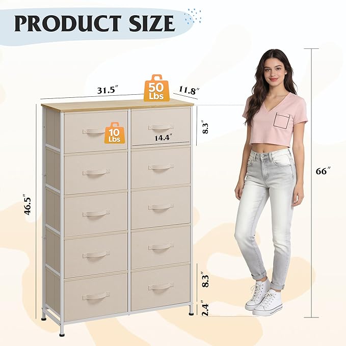 WLIVE Tall Dresser for Bedroom - Image 3