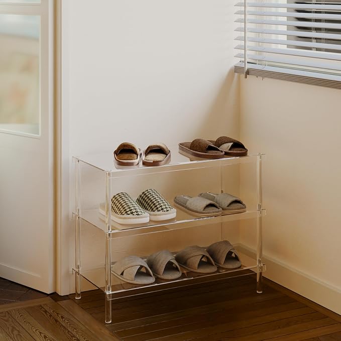 Aquiver 3-Tier Acrylic Shoe Rack - Image 5