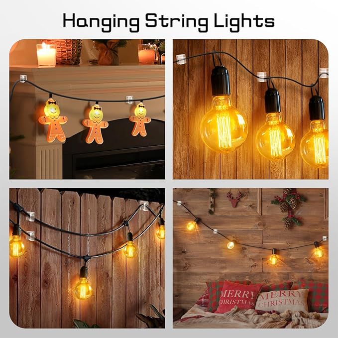 KGROTE 60Pcs Christmas Light Clips, Hooks - Image 6