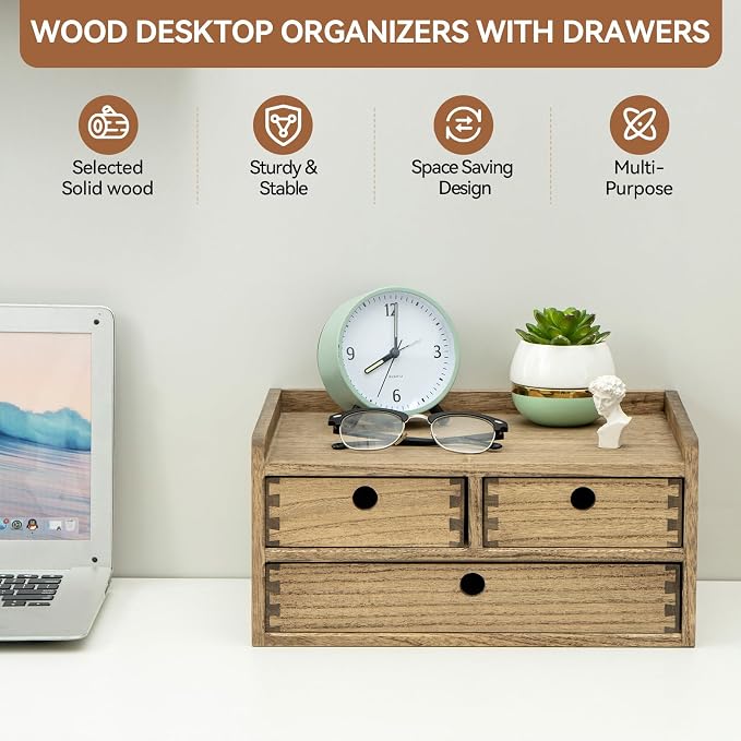 KIRIGEN Desk Organizer with Drawers - Image 7