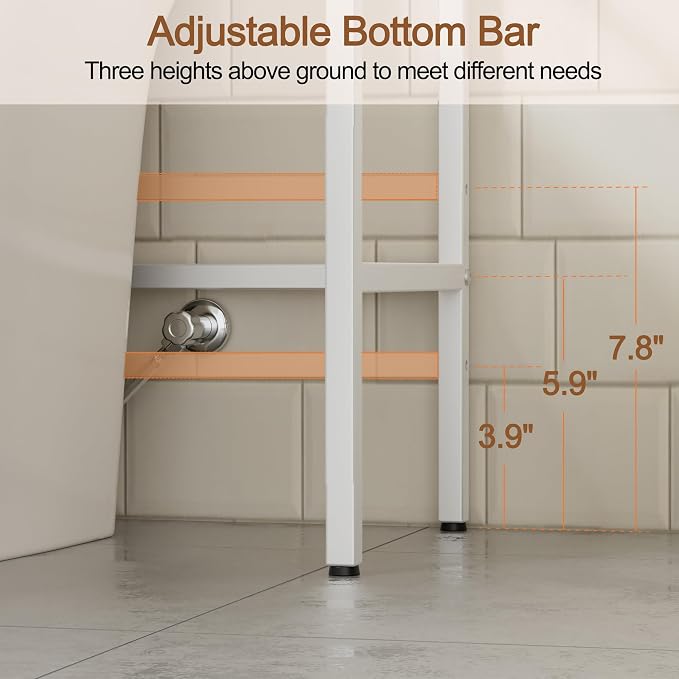 3 Tier Over The Toilet Storage Rack, Bathroom Organizer | Toilet Storage - Image 6