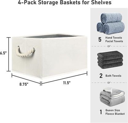 Closet Storage Bins, Linen Closet Organizers and Storage Basket - Image 7