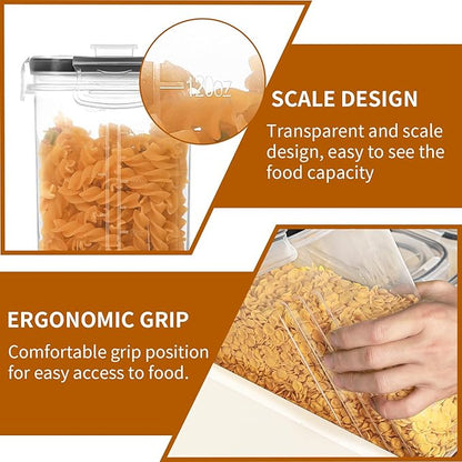 HKJ Chef Cereal Containers Storage Set, Cereal Dispensers - Image 5
