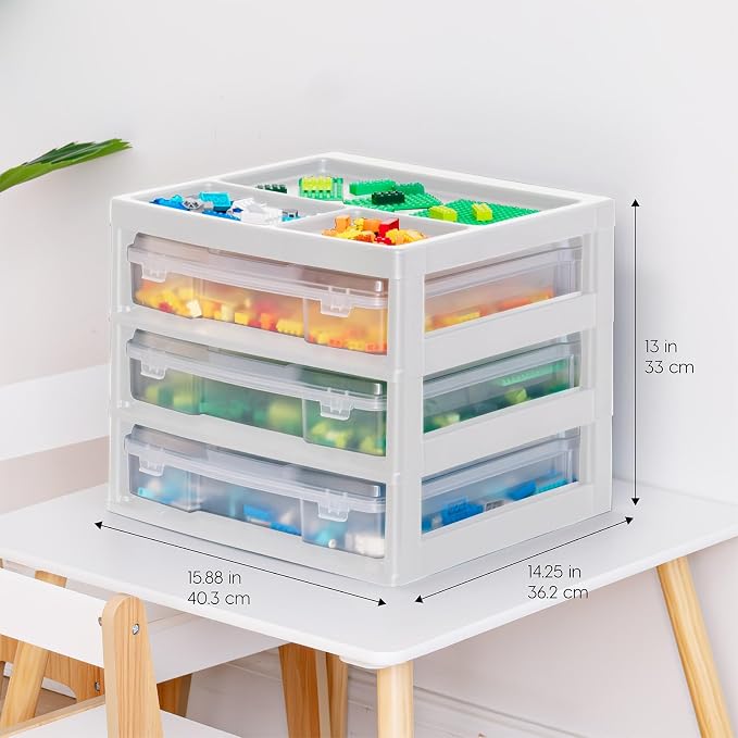 IRIS USA Fits 12" x 12" Paper, 3-Tier Desk Top Storage Unit - Image 5