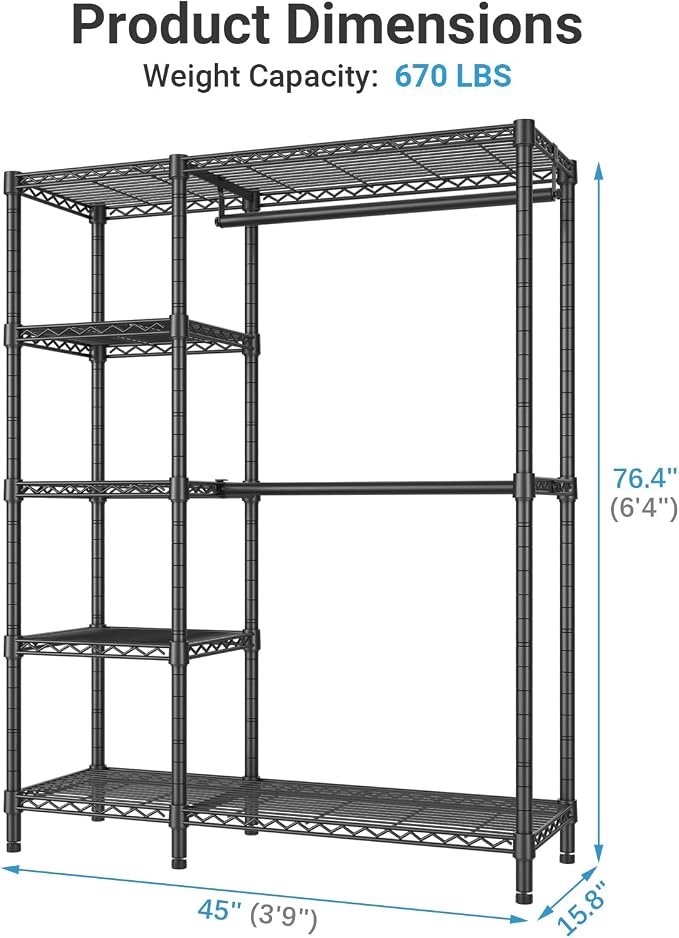 VIPEK V7 Garment Rack for Hanging Clothes Heavy Duty Clothes Rack - Image 5