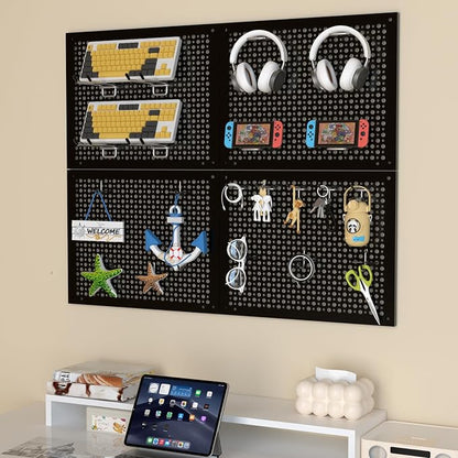 Metal Peg Board Kit with 1/4" Pegboard Accessories, Include 16.5"X13" Peg Board - Image 6