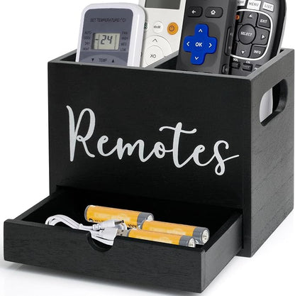 Remote Control Holder, Wooden TV Controller Holder, Desk Organizer by MZYOUHUO