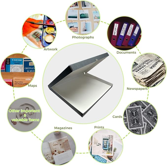 Lineco Clamshell Archival Storage Box, 18.5x24.5x1.75 Inch, Organize and Store - Image 8