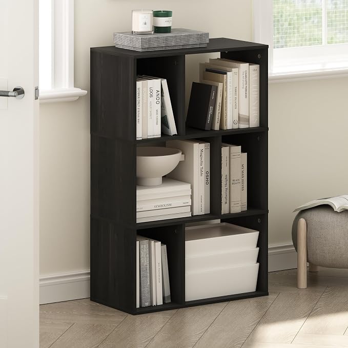 Furinno DALY Book Shelf, 6-Cube Bookshelf, Cube Storage Organizer Bookcase - Image 2