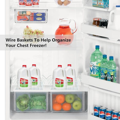 4 Pack Deep Freezer Organizer Bins Stackable Wire Basket - Image 6