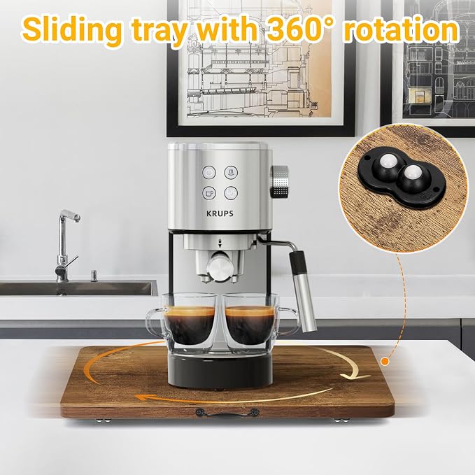 Sliding Tray for Coffee Maker, 360° Rotating Appliance Slider for Kitchen - Image 3