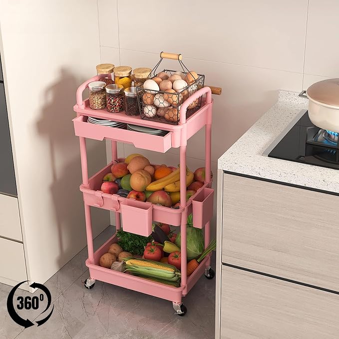 3 Tier Rolling Utility Cart - Image 4