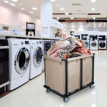 Commercial Laundry Cart with Wheels, 400L Large Laundry Cart | 600 lbs - Image 6
