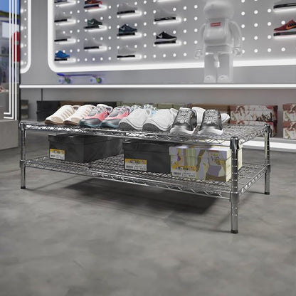 24" Deep x 48" Wide x 14" Height Wire Shelving Kit | 2-Tier | NSF Commercial - Image 2