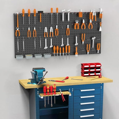 WALMANN Metal Pegboard Panels for Wall Tools Storage Pegboard for Garage - Image 2