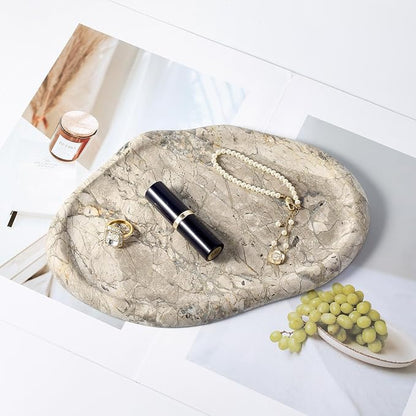 Koville Marble Vanity Tray for Bathroom, Cloud Shape Stone Key Tray | 10" x 7" - Image 7