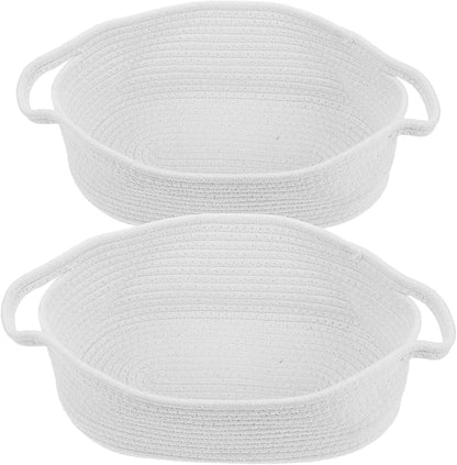 BESPORTBLE 2pcs Small Woven Cotton Rope Baskets by BESPORTBLE