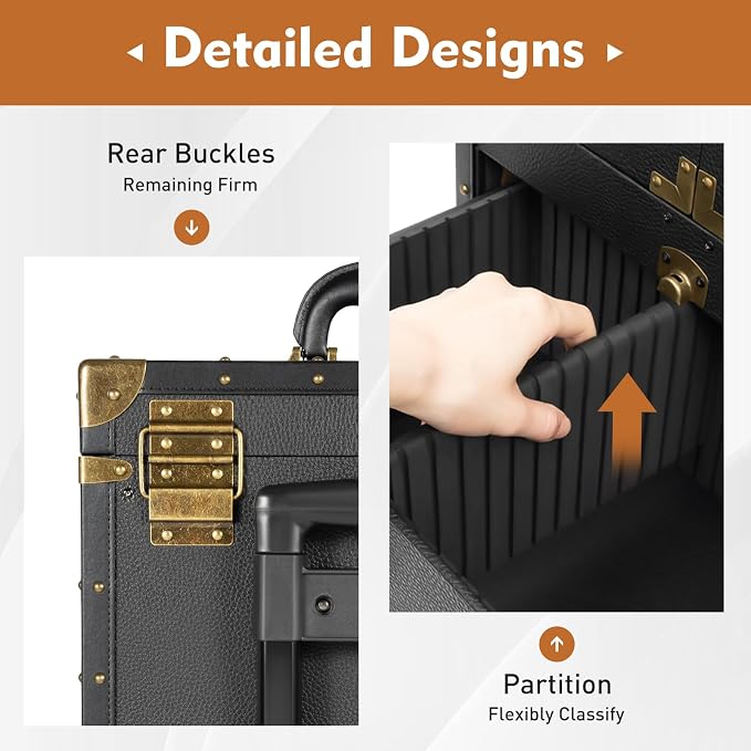 Cosmetic Train Case, Makeup Organizer Travel Case - Image 7
