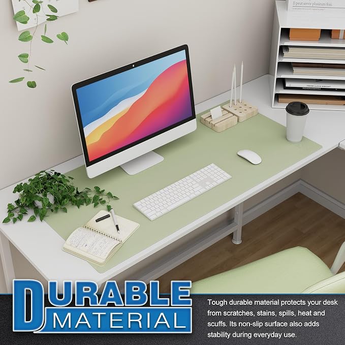 K KNODEL Large Office Leather Desk Mat, Mouse and Keyboard Pad, Computer and - Image 5