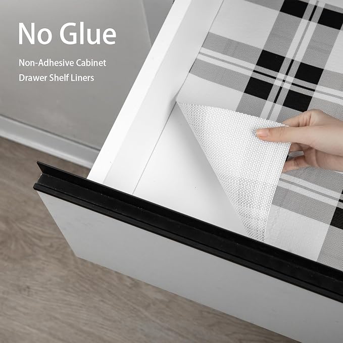 Drawer Shelf Liner for Kitchen Cabinets, Non Adhesive Slip Resistant Shelf - Image 5
