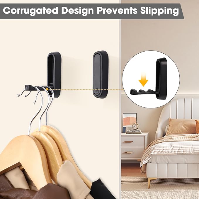 Folding Wall Hooks, 6 Pack, Zinc Alloy, Heavy Duty Coat Hooks | 90° Foldable - Image 6