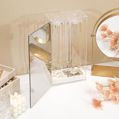 Acrylic Jewelry Organizer with Mirror - Image 2