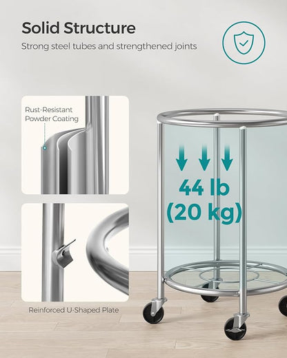 SONGMICS Laundry Basket, Rolling Steel Frame - Image 7