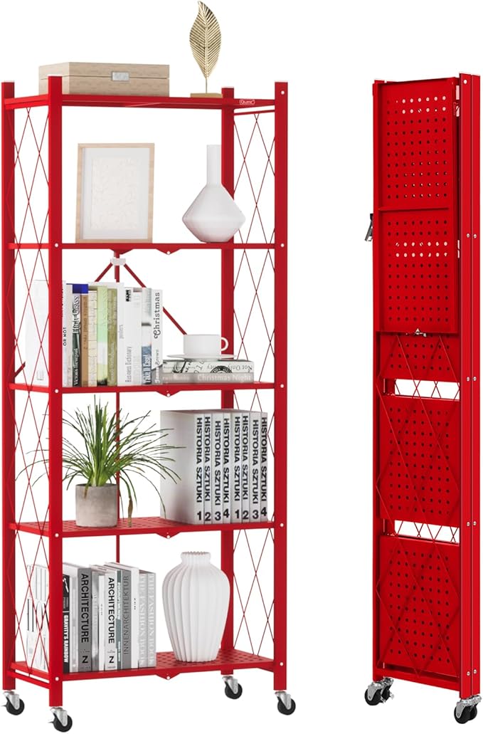 DEANIC 5-Shelf Folding Bookcase by ShowNow