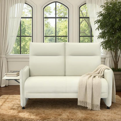 Faux Leather Loveseat, Upholstered Loveseat by Tbillionnext