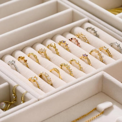 Velvet Jewelry Drawer Organizer Trays – 4-Layer Stackable Jewelry Storage - Image 4