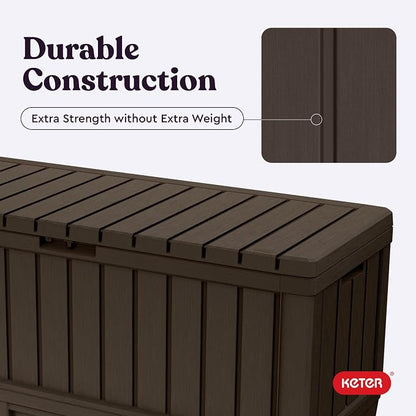Keter Kentwood 92 Gallon Resin Deck Box-Organization and Storage - Image 8