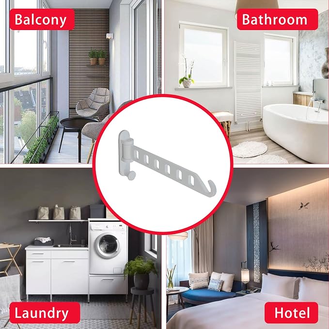 JOOM Wall Mounted Drying Rack, Foldable Clothes Hanger Rack - Image 8