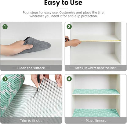 BAGAIL Drawer and Shelf Liner, 17.5 in X 20 Ft Non-Adhesive Shelf Liners - Image 6