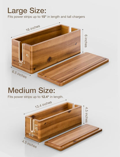 Acacia Large Cable Management Box - Image 2
