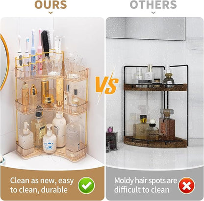 Upgraded 3-Tier Corner Bathroom Countertop Organizer – Spacious Storage - Image 4