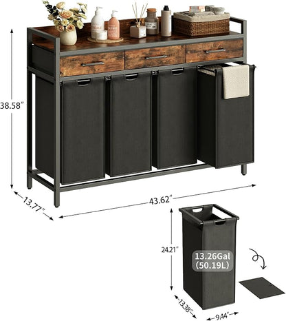 Herture Laundry Sorter 4 Section Laundry Hamper - Image 3