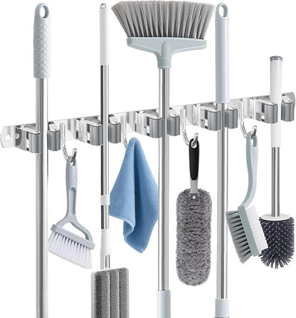 Broom Holder Wall Mount, Broom Organizer Wall Mount Stainless Steel Broom and by HANZENMA