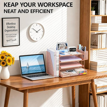 OPNICE Desk Organizer, 4-Tier Desktop File Organizer - Image 7