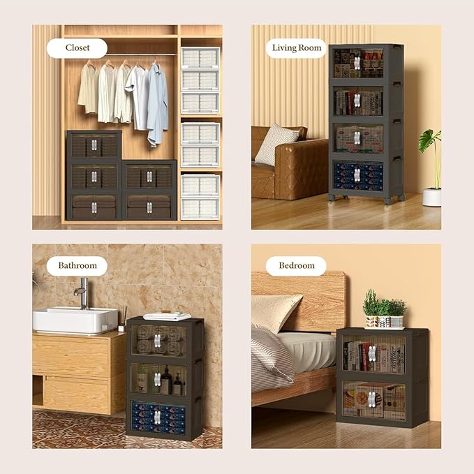 Stackable Storage Bins, Plastic Storage Bins - Image 5