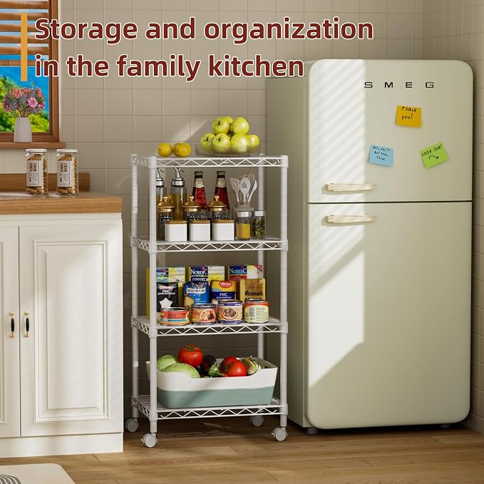 SINGAYE 4 Small Wire Shelves Kitchen Pantry Close Home Organizers and Storage - Image 5