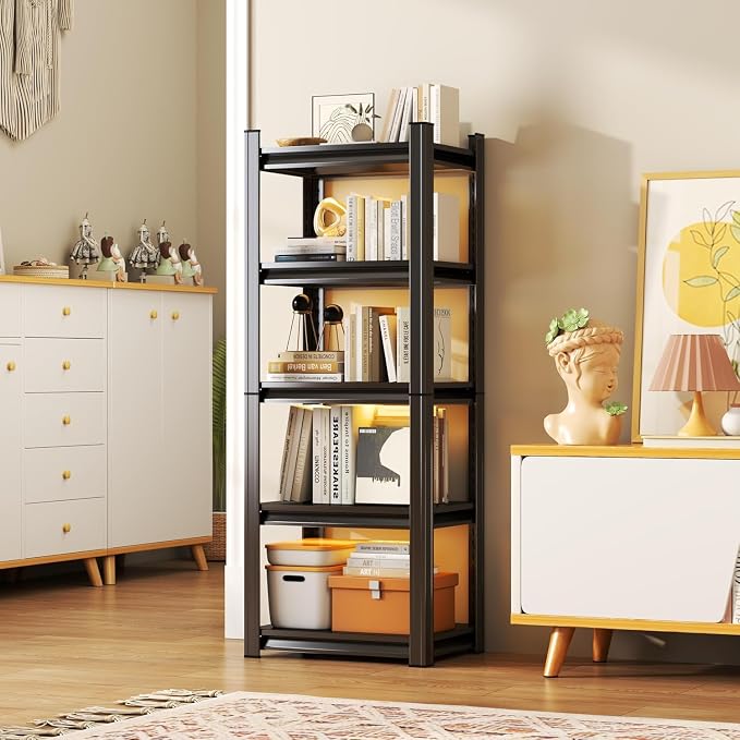 63''Storage Shelves, Garage Metal Shelving Unit, Adjustable, Double-Layer Column - Image 2
