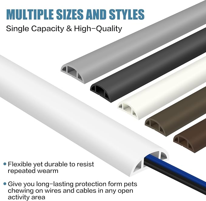 Floor Cord Covers for Wires 3.3FT Cable Hider Wire Cover Self Adhesive Cord - Image 6