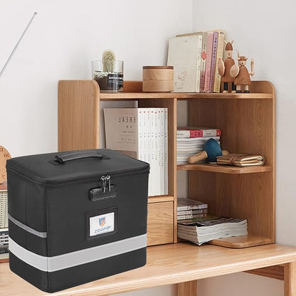 Fireproof File Box with Lock, Document Box Storage Organizer, Suitable - Image 6