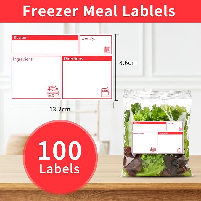 100pcs Labels for Freezer Bags Freezer Meal Labels - Image 4