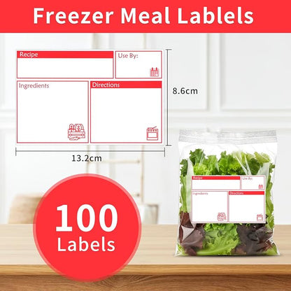 100pcs Labels for Freezer Bags Freezer Meal Labels - Image 4