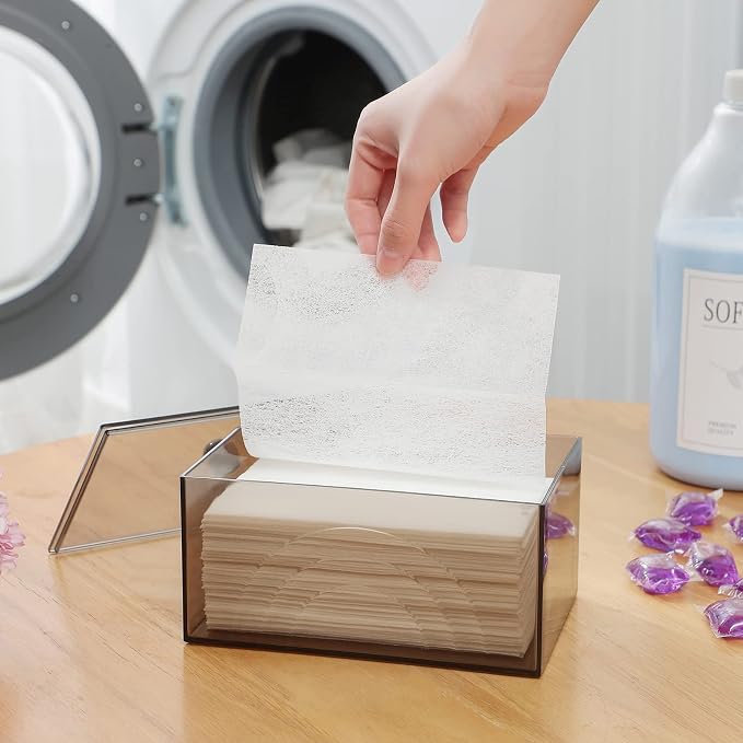 zoocatia Laundry Dryer Sheet Holder Clear Detergent Pods Container Dryer Balls - Image 3