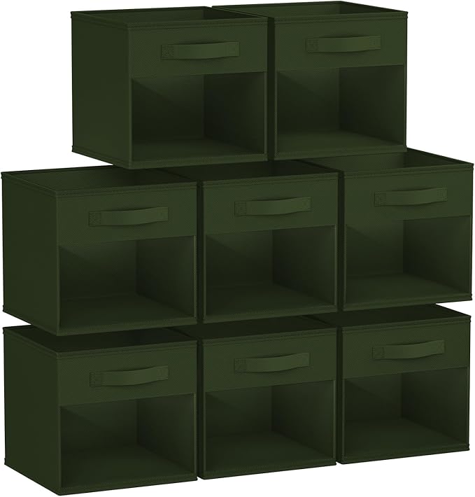 DIMJ Storage Cubes, Cube Storage Bin, 8 Pack Foldable Baskets by DiMJ