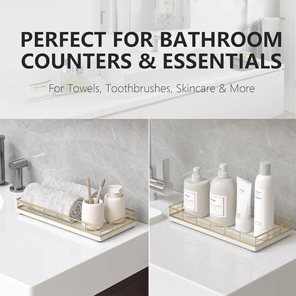 Toilet Paper Basket Organizer – Oak Wood Toilet Tank Tray - Image 4
