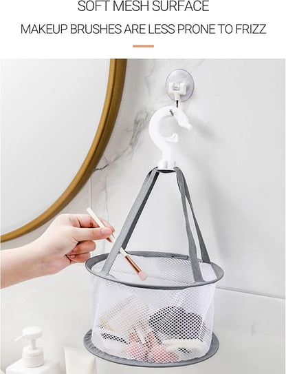 SooGree 2PCS Makeup Brush Dryer Hanging Mesh Rack Basket - Image 8