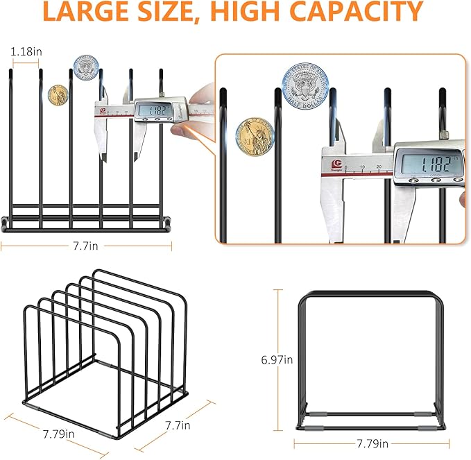 Kitchen Cabinet Organizer, Steel Cookware Holder, Divided Holder - Image 2